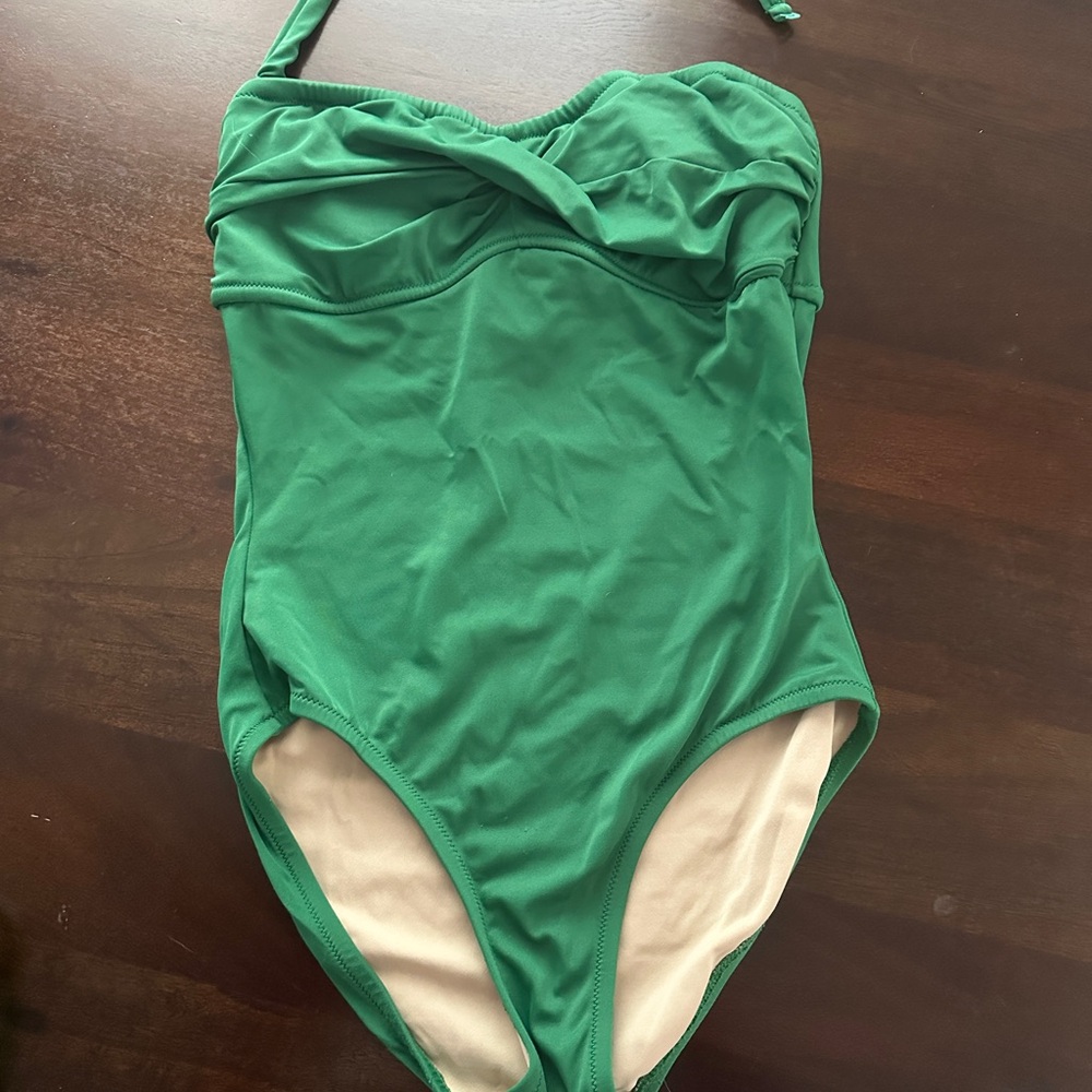 J. Crew Emerald Green One Piece Swimsuit